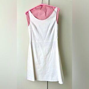 Theory white linen dress size 4